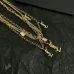Saint Laurent Cassandre Multi Layer Logo Charm Gold Choker Necklace for Women #B65952