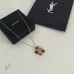 Saint Laurent Gold Cherry Pendant Necklace Designer Leaf Charm Women Jewelry #B65953