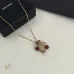 Saint Laurent Gold Cherry Pendant Necklace Designer Leaf Charm Women Jewelry #B65953