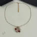 Saint Laurent Gold Cherry Pendant Necklace Designer Leaf Charm Women Jewelry #B65953