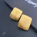 Saint Laurent Matte Gold Square Cassandre Logo Stud Earrings Designer Women Jewelry #B65957