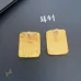 Saint Laurent Matte Gold Square Cassandre Logo Stud Earrings Designer Women Jewelry #B65957