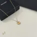 Saint Laurent Solid Heart Pendant Gold Thin Chain Choker Necklace Women Designer Jewelry #B65956