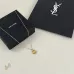 Saint Laurent Solid Heart Pendant Gold Thin Chain Choker Necklace Women Designer Jewelry #B65956