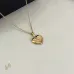 Saint Laurent Solid Heart Pendant Gold Thin Chain Choker Necklace Women Designer Jewelry #B65956