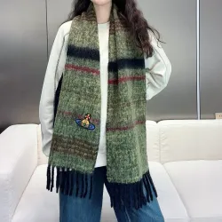 Branded Embroidered Scarf Comfortable Wool #A67909