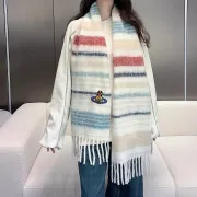 Branded Embroidered Scarf Comfortable Wool #A67910