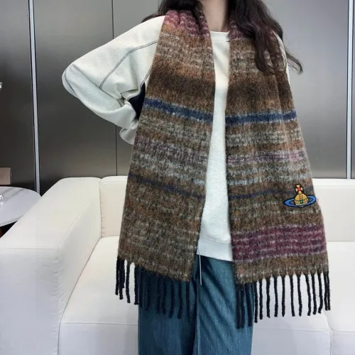 Branded Embroidered Scarf Comfortable Wool #A67911