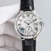 Cartier Blue Balloon Men Watch 1:1 good Black leather strap #B65826
