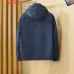 Burberry Men’s Hooded Full‑Zip Windbreaker Jacket, Olive, Navy & Black #A67893