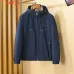 Burberry Men’s Hooded Full‑Zip Windbreaker Jacket, Olive, Navy & Black #A67893