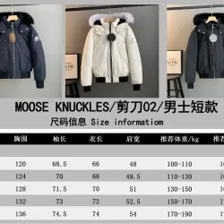 Moose Knuckles Men's Short Bomber Style Fur Hood Down Jacket #A68978