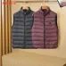 Moncler Men’s Stand‑Collar Light Quilted Down Gilet Vest, Black & Burgundy #A67889