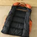 Moncler Men’s Stand‑Collar Padded Down Gilet Vest, Black & Bright Orange #A67890
