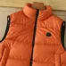 Moncler Men’s Stand‑Collar Padded Down Gilet Vest, Black & Bright Orange #A67890