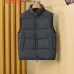 Moncler Men’s Stand‑Collar Padded Down Gilet Vest, Black & Bright Orange #A67890