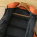 Moncler Men’s Stand‑Collar Padded Down Gilet Vest, Black & Bright Orange #A67890