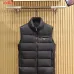 Prada Men’s Stand‑Collar Quilted Down Gilet Vest, Black, Brown & Light Grey #A67886