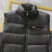 Prada Men’s Stand‑Collar Quilted Down Gilet Vest, Black, Brown & Light Grey #A67886