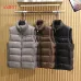 Prada Men’s Stand‑Collar Quilted Down Gilet Vest, Black, Brown & Light Grey #A67886