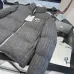 Moncler Cable‑knit Stand‑collar Down Jacket, Grey / Navy Blue/Black #A68486