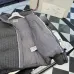 Moncler Cable‑knit Stand‑collar Down Jacket, Grey / Navy Blue/Black #A68486
