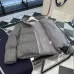 Moncler Cable‑knit Stand‑collar Down Jacket, Grey / Navy Blue/Black #A68486