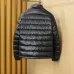 Moncler Glossy Stand‑Collar Quilted Down Puffer Jacket, Black & Brown #A67885