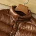 Moncler Glossy Stand‑Collar Quilted Down Puffer Jacket, Black & Brown #A67885