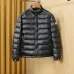 Moncler Glossy Stand‑Collar Quilted Down Puffer Jacket, Black & Brown #A67885