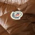 Moncler Glossy Stand‑Collar Quilted Down Puffer Jacket, Black & Brown #A67885