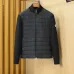 Moncler Hybrid Knit‑Sleeve Stand Collar Down Jacket, Black & Off‑White #A67883