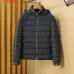 Moncler Lightweight Hooded Down Puffer Jacket, Black & White #A67877