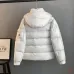 Moncler Maya Matte Hooded Down Jacket, Light Blue White Pink Black #A68956