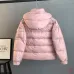 Moncler Maya Matte Hooded Down Jacket, Light Blue White Pink Black #A68956
