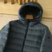 Moncler Men’s Lightweight Hooded Down Puffer Jacket, Black & Dark Grey #A67882