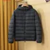 Moncler Men’s Lightweight Hooded Down Puffer Jacket, Black & Dark Grey #A67882