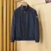 Moncler Men’s Stand‑Collar Bomber Jacket, Black, Navy & Army Green #A67894