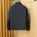 Moncler Men’s Stand‑Collar Lightweight Full‑Zip Down Jacket, Navy, Black & White #A67888