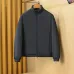 Moncler Men’s Stand‑Collar Lightweight Full‑Zip Down Jacket, Navy, Black & White #A67888