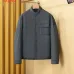 Moncler Men’s Stand‑Collar Shirt‑Style Light Down Jacket, Black & Navy Blue #A67887