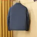 Moncler Men’s Stand‑Collar Shirt‑Style Light Down Jacket, Black & Navy Blue #A67887