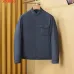 Moncler Men’s Stand‑Collar Shirt‑Style Light Down Jacket, Black & Navy Blue #A67887