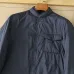 Moncler Men’s Stand‑Collar Shirt‑Style Light Down Jacket, Black & Navy Blue #A67887