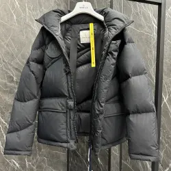 Moncler Olive Black Puffer Jacket Unisex Style With Unique Design #B54513