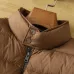 Moncler Stand‑Collar Quilted Down Puffer Jacket, Brown & Navy Blue #A67880