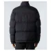 Moncler Stand‑collar Button‑zip Down Jacket, Black #A68485
