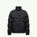 Moncler Stand‑collar Button‑zip Down Jacket, Black #A68485