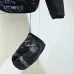 Moncler Stand‑collar Quilted Down Jacket, Black / Army Green #A68483