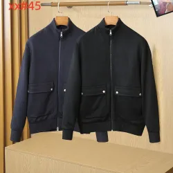 Moncler Wool‑Blend Quilted Hybrid Zip Jacket, Black & Navy Blue #A67881